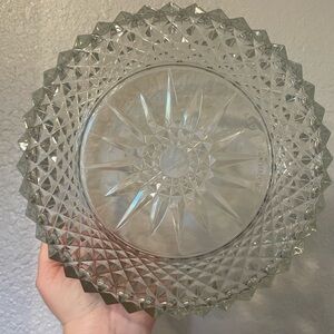 Vintage Starburst Crystal Lead Glass Bowl